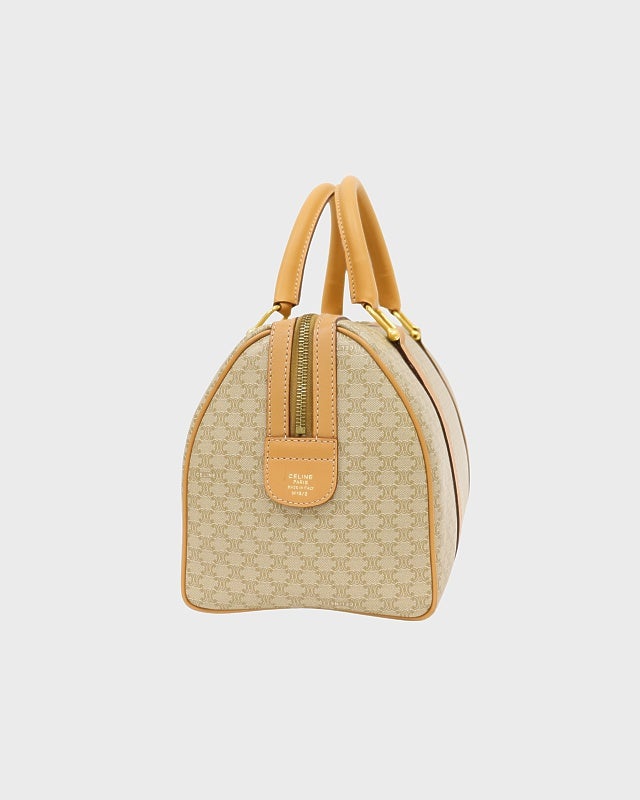 CELINE マカダム柄ブラゾン刻印ボストンバッグ | Hedy