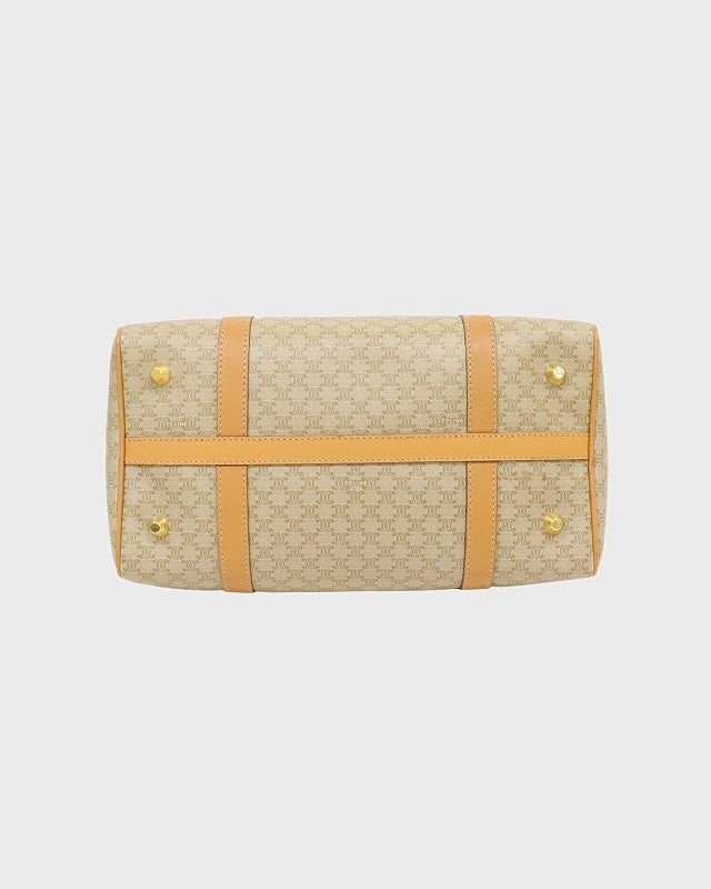 CELINE マカダム柄ブラゾン刻印ボストンバッグ | Hedy