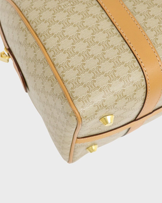 CELINE マカダム柄ブラゾン刻印ボストンバッグ | Hedy