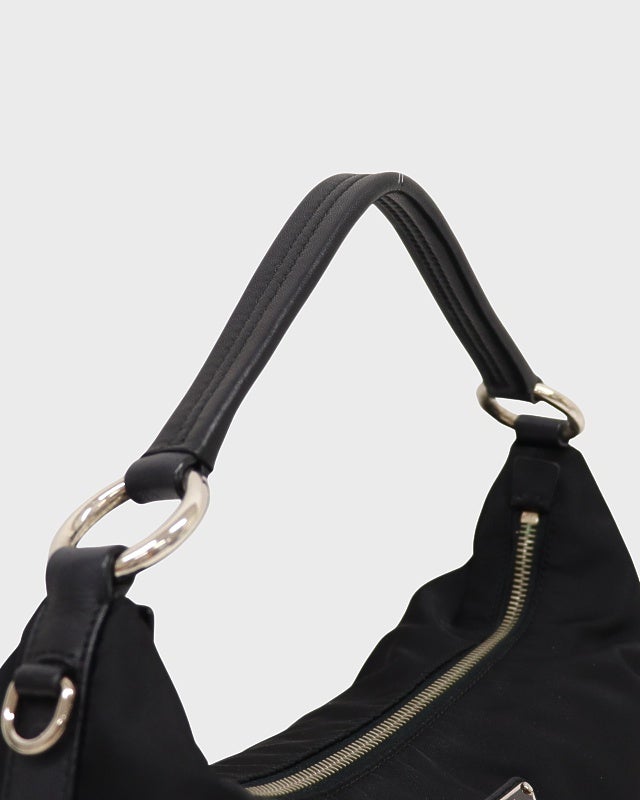 PRADA 三角ロゴ金具ナイロンレザーワンショルダーバッグ | Hedy
