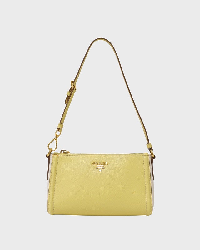 PRADA ロゴ金具サフィアーノワンショルダーバッグ | Hedy
