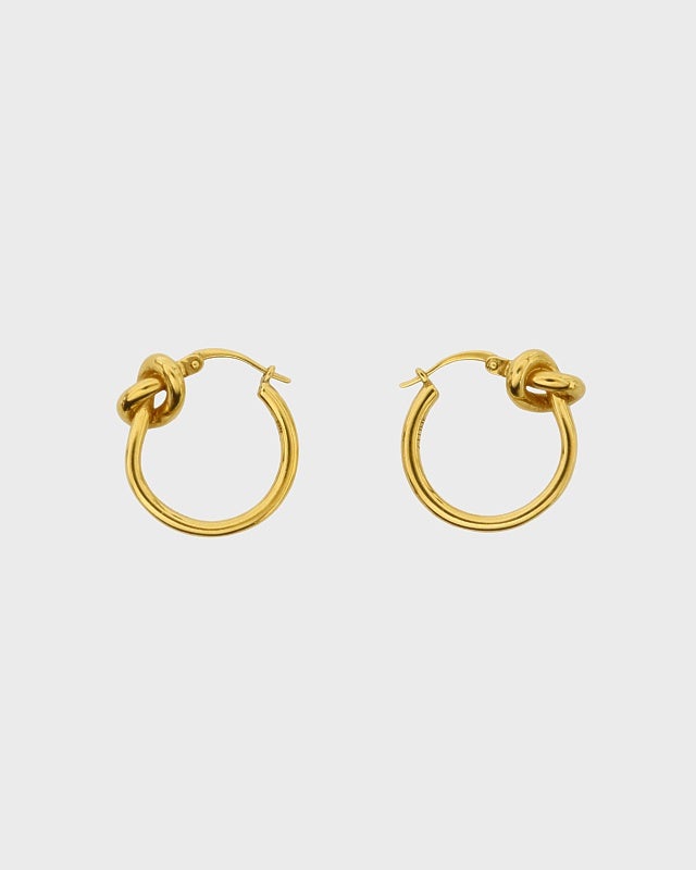 CELINE ノット スモールフープ ピアス | Hedy