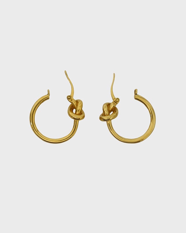 CELINE ノット スモールフープ ピアス | Hedy