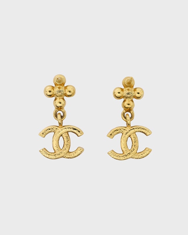 CHANEL COCOフラワーラインストーンピアス | Hedy