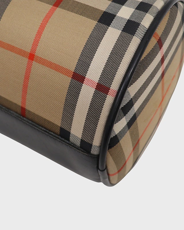 BURBERRY チェック柄パピヨン型ハンドバッグ | Hedy