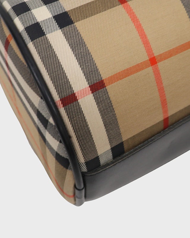 BURBERRY チェック柄パピヨン型ハンドバッグ | Hedy