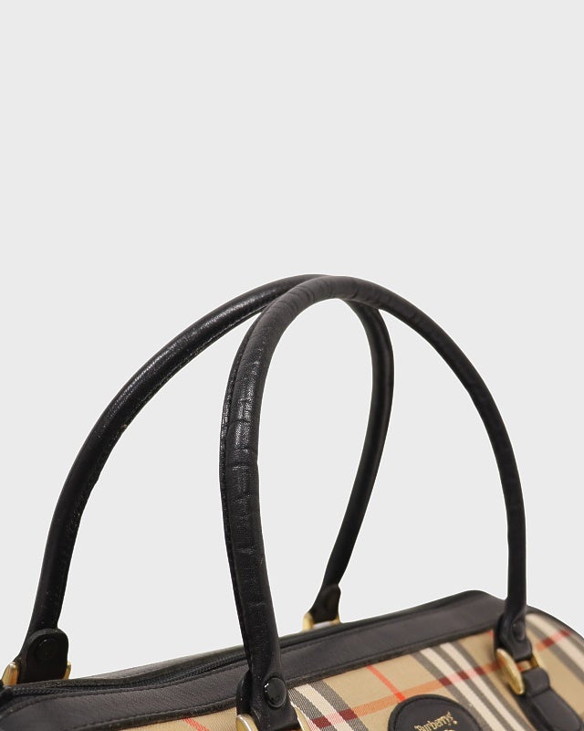 BURBERRY チェック柄パピヨン型ハンドバッグ | Hedy