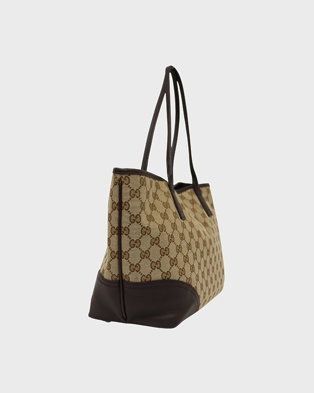 GUCCI GGキャンバスレザートートバッグ | Hedy