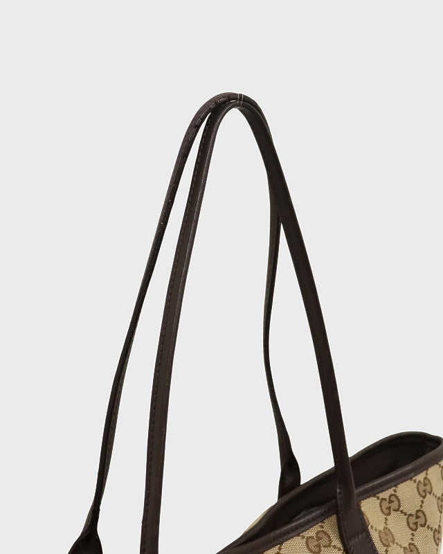 GUCCI GGキャンバスレザートートバッグ | Hedy