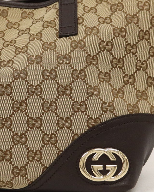 GUCCI GGキャンバスレザートートバッグ | Hedy