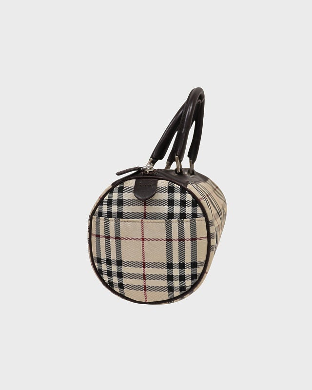 BURBERRY チェック柄パピヨン型ハンドバッグ | Hedy