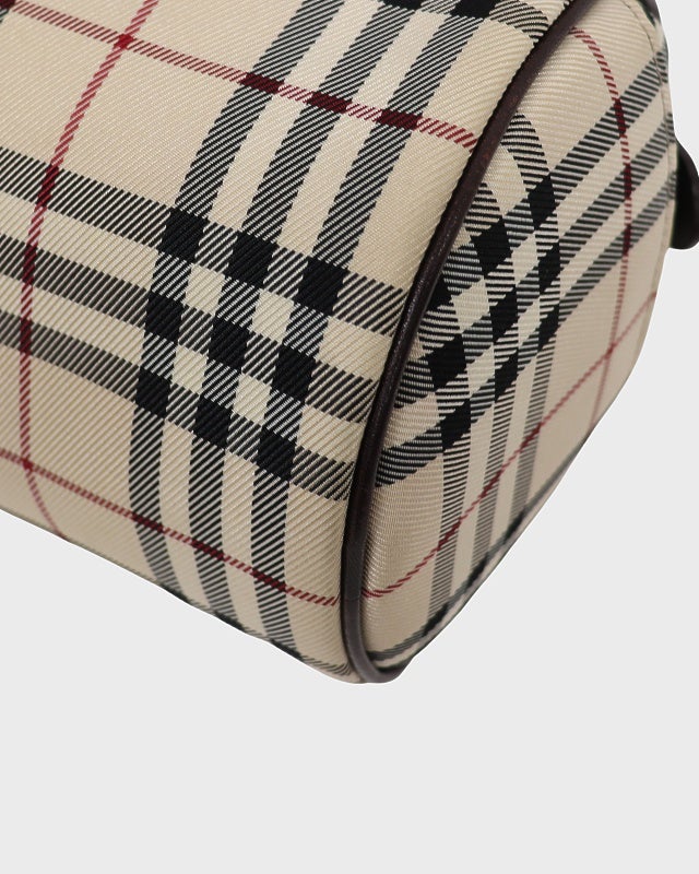 BURBERRY チェック柄パピヨン型ハンドバッグ | Hedy