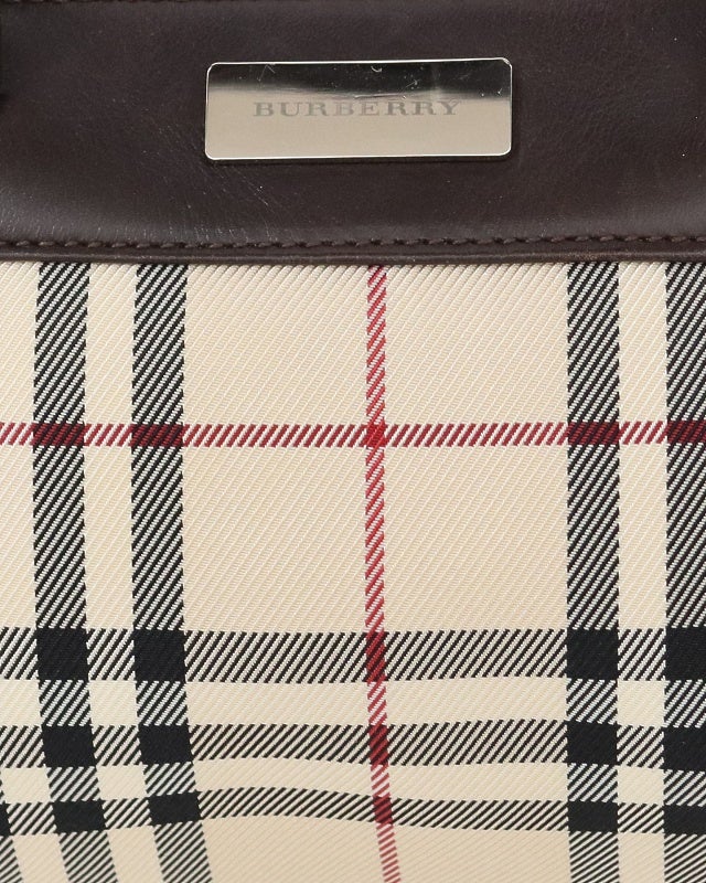 BURBERRY チェック柄パピヨン型ハンドバッグ | Hedy