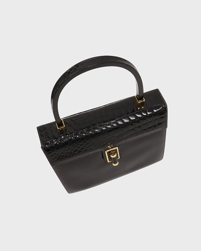 GUCCI クロコダイルレザーハンドバッグ | Hedy
