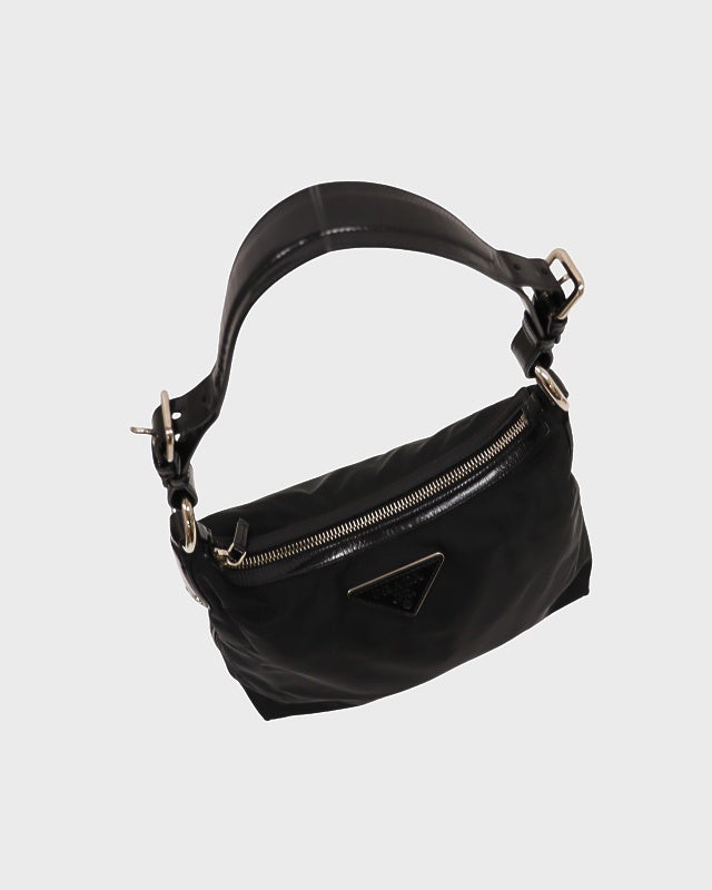 PRADA 三角ロゴ金具ナイロンレザーワンショルダーバッグ | Hedy