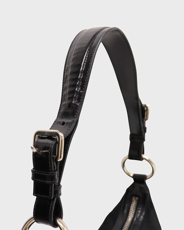 PRADA 三角ロゴ金具ナイロンレザーワンショルダーバッグ | Hedy