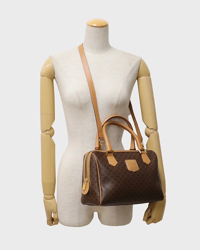 CELINE マカダム柄ブラゾン刻印2Wayボストンバッグ | Hedy