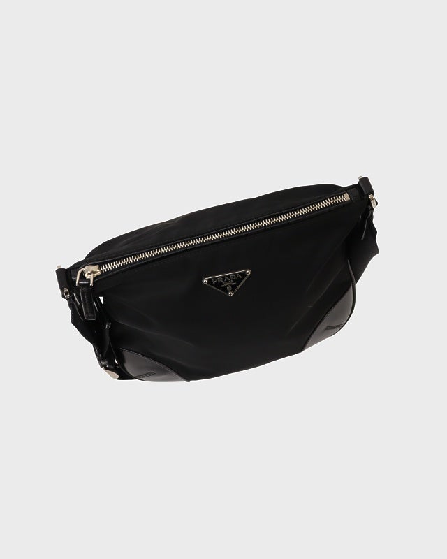 PRADA 三角ロゴ金具ナイロンレザーショルダーバッグ | Hedy