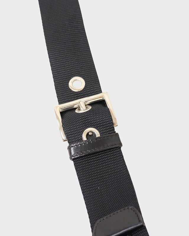 PRADA 三角ロゴ金具ナイロンレザーショルダーバッグ | Hedy