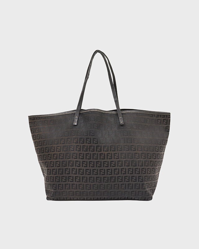 正規品☆フェンディ ズッキーノ柄 キャンバス トートバッグ ハンドバッグ グレー FENDI ズッキーノ柄トートバッグ | Hedy