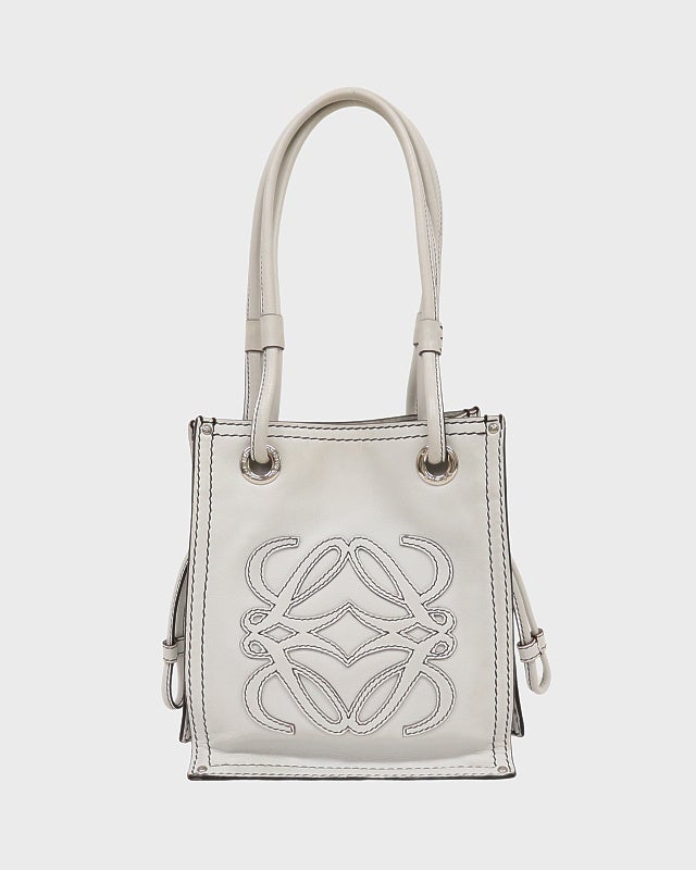 ✨LOEWE✨ロエベ✨スモールアナグラム✨ホワイト✨ヴィンテージ✨ハンドバッグ✨ LOEWE アナグラムロゴレザーハンドバッグ | Hedy