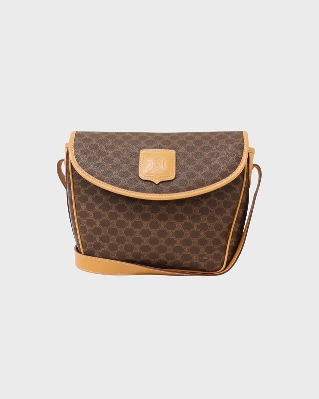 CELINE マカダム柄ブラゾン刻印ショルダーバッグ | Hedy