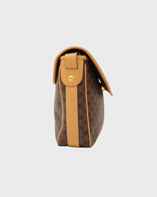 CELINE マカダム柄ブラゾン刻印ショルダーバッグ | Hedy