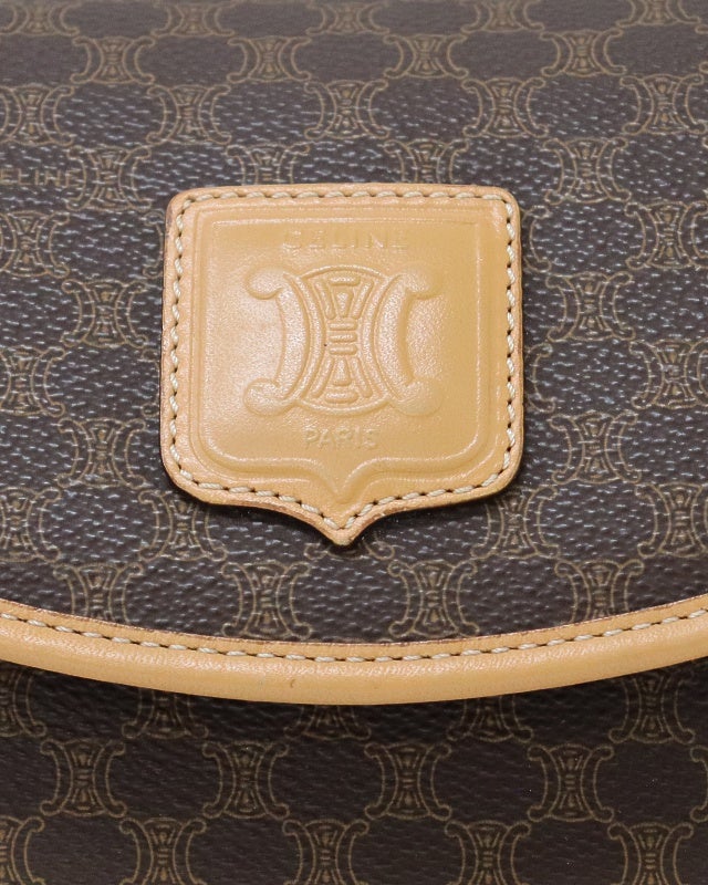 CELINE マカダム柄ブラゾン刻印ショルダーバッグ | Hedy