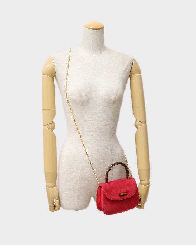 GUCCI バンブースエード2Wayバッグ | Hedy
