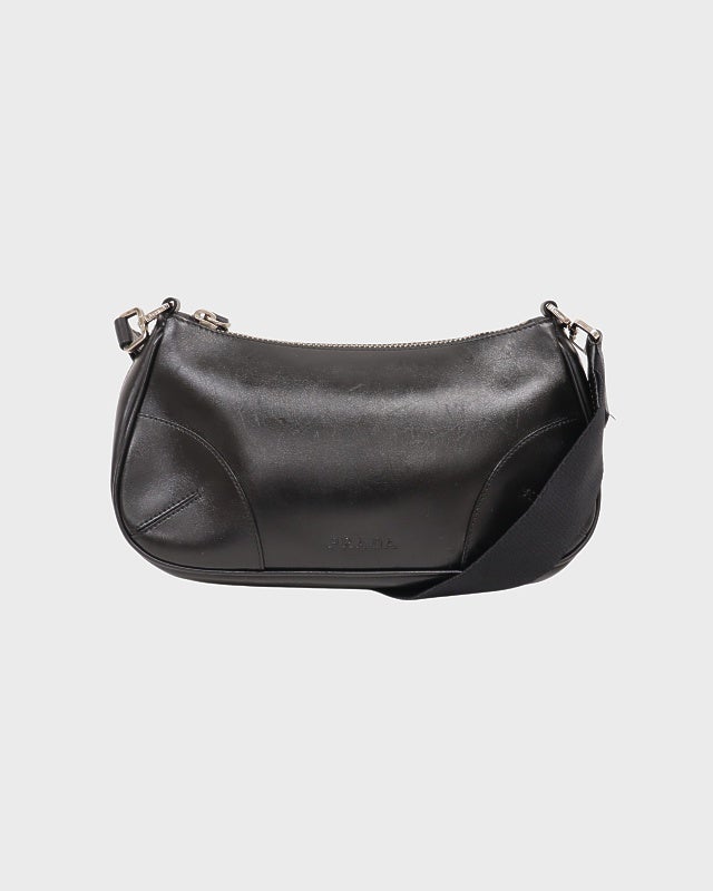 PRADA ロゴ刻印レザーワンショルダーバッグ | Hedy