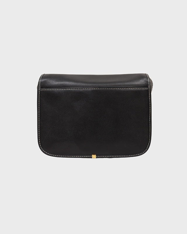 YSL ロゴステッチレザーショルダーバッグ | Hedy