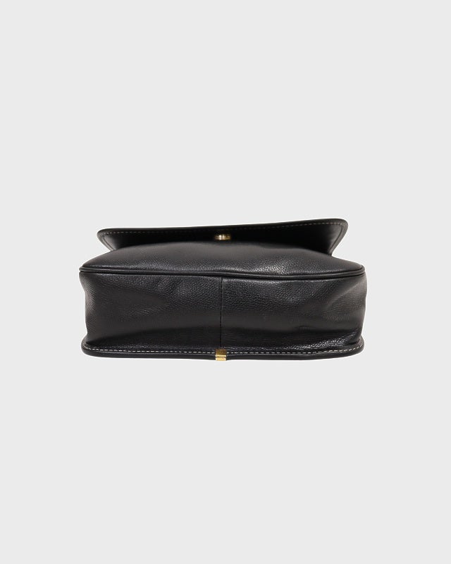 YSL ロゴステッチレザーショルダーバッグ | Hedy