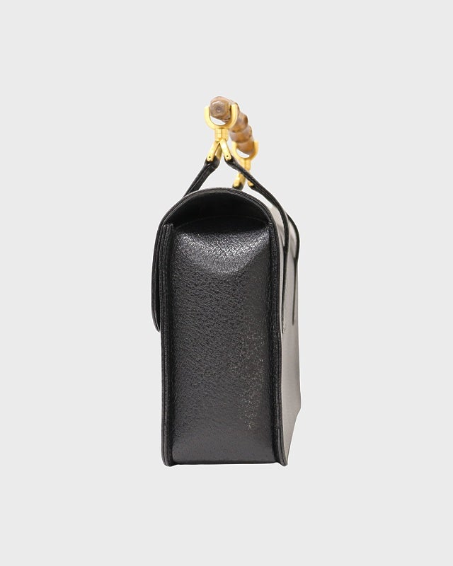GUCCI ハンドバッグ バンブー レザー ブラック GUCCI バンブーレザー2Wayバッグ | Hedy