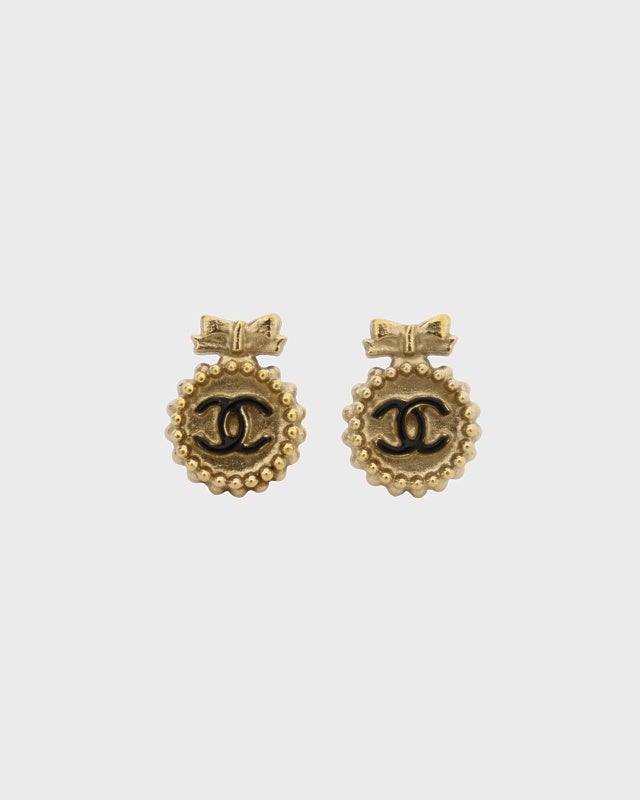 CHANEL COCOリボンラウンドピアス | Hedy