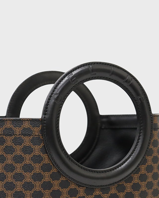 CELINE マカダム柄サークルロゴハンドバッグ | Hedy