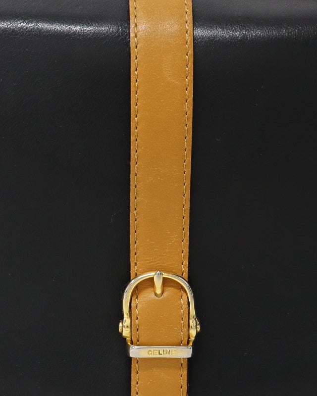 CELINE ロゴ金具レザーショルダーバッグ | Hedy