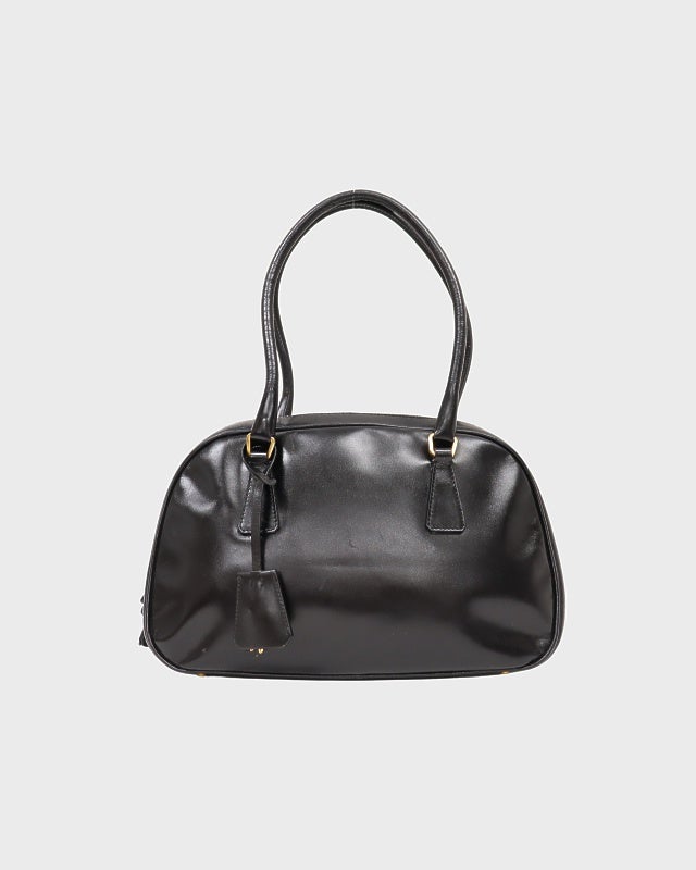PRADA 三角ロゴ金具レザーハンドバッグ | Hedy