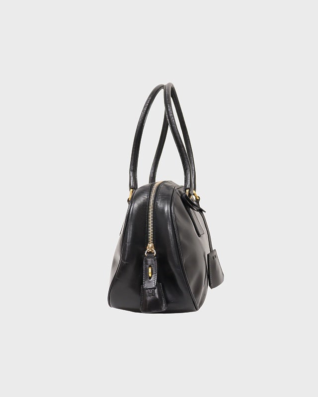PRADA 三角ロゴ金具レザーハンドバッグ | Hedy