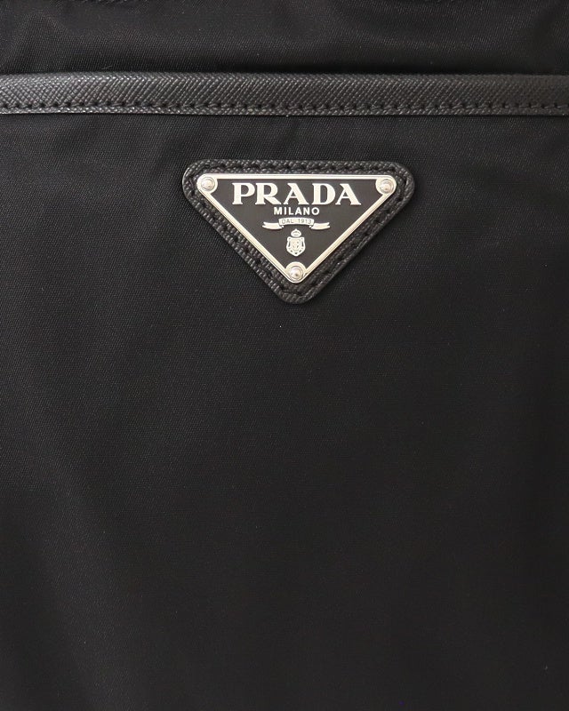 PRADA 三角ロゴ金具ナイロンレザートートバッグ | Hedy