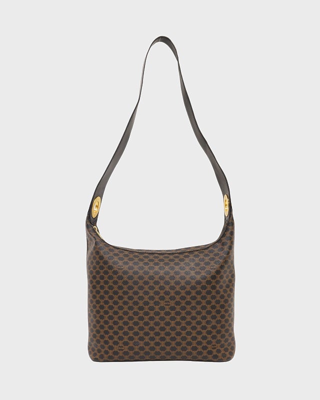 CELINE マカダム柄ロゴサークル金具ワンショルダーバッグ | Hedy