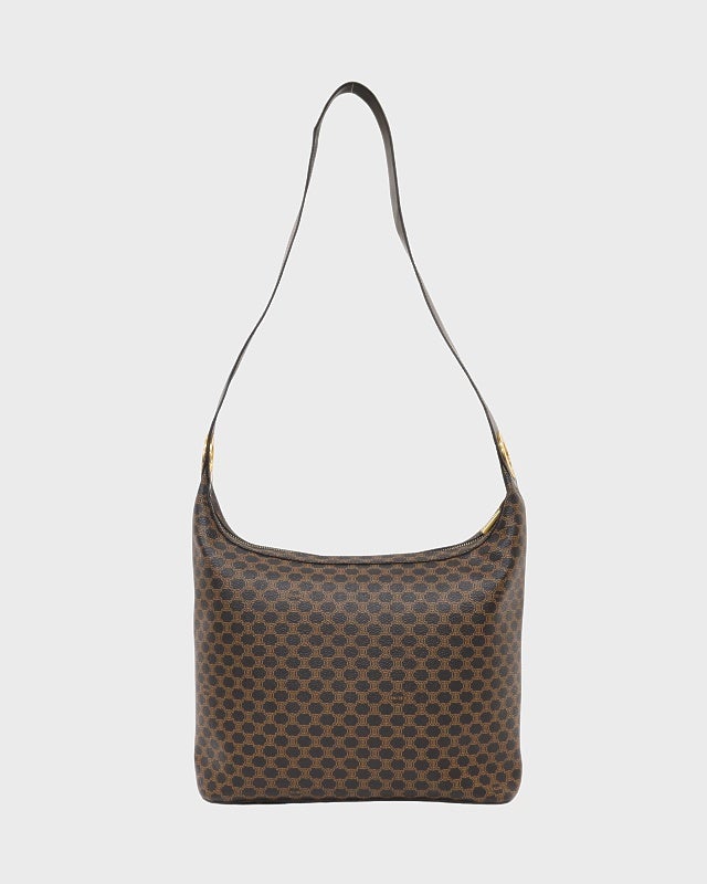 良品　セリーヌ　CELINE　バニティバッグ　マカダム柄　サークル金具 CELINE マカダム柄ロゴサークル金具ワンショルダーバッグ | Hedy