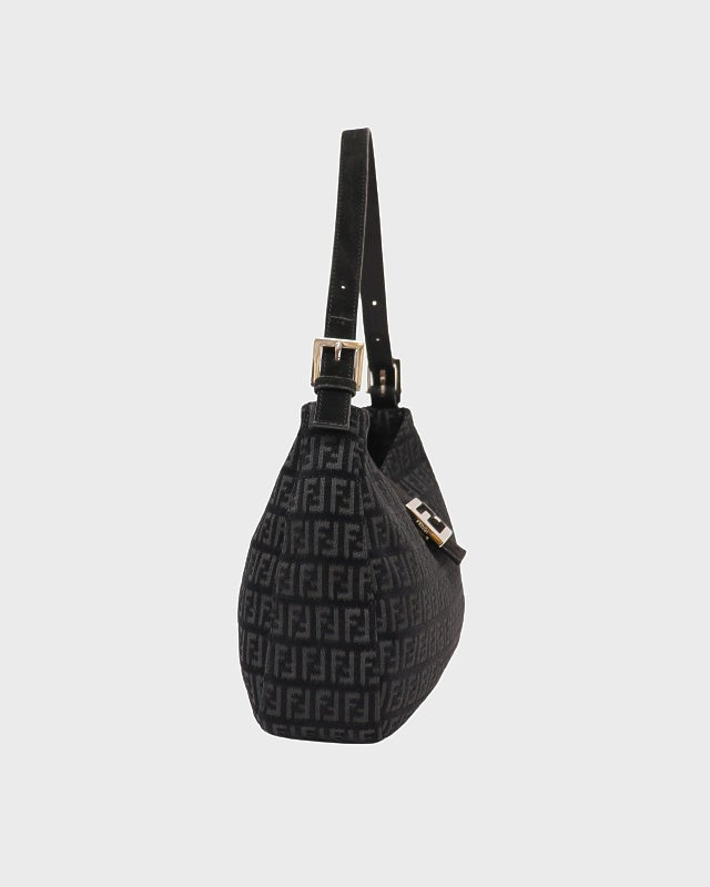 フェンディ　ショルダーバッグ ズッキーノ　ズッカ柄　ブラック FENDI ズッキーノ柄スエードワンショルダーバッグ | Hedy
