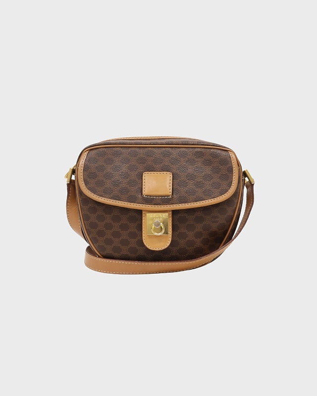 CELINE マカダム柄ガンチーニ金具ショルダーバッグ | Hedy