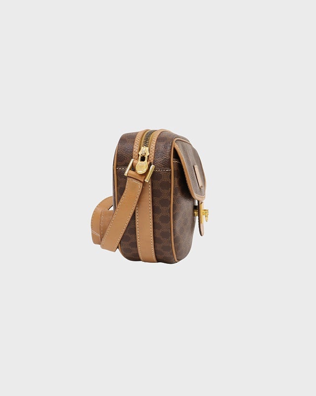CELINE マカダム柄ガンチーニ金具ショルダーバッグ | Hedy
