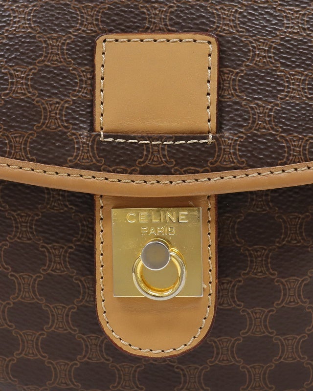 CELINE マカダム柄ガンチーニ金具ショルダーバッグ | Hedy