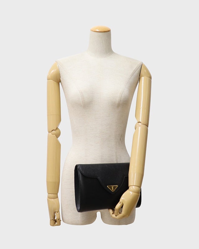 YSL ロゴ金具レザーショルダーバッグ | Hedy