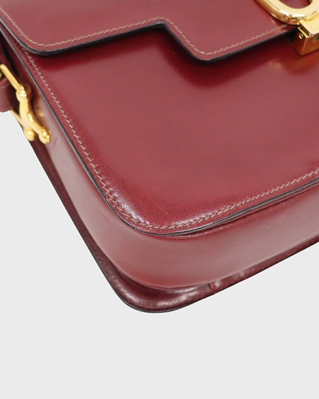CELINE ワンショルダーバッグ シャイニーディアスキン レッド 馬車金具 CELINE 馬車金具レザーショルダーバッグ | Hedy