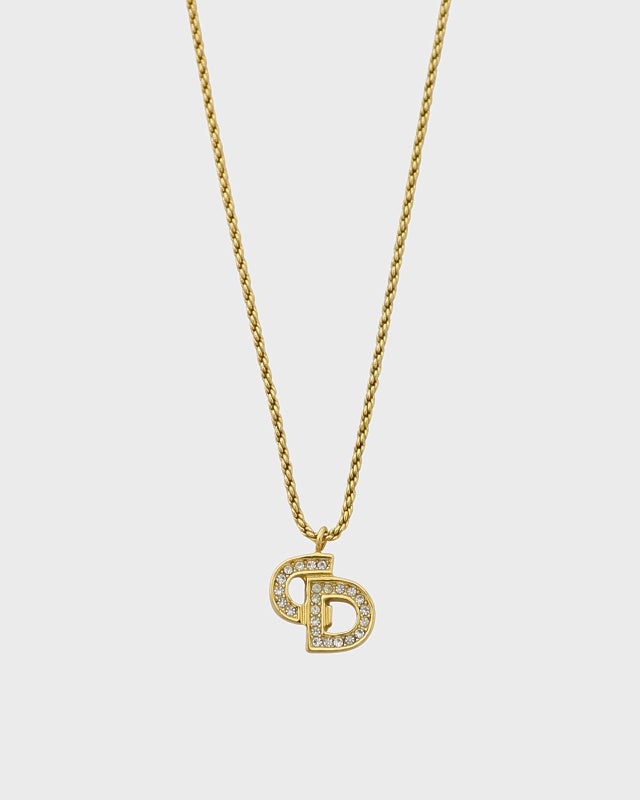 DIOR CDラインストーンネックレス | Hedy