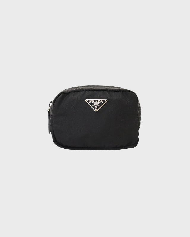 PRADA 三角ロゴ金具ナイロンミニポーチ | Hedy