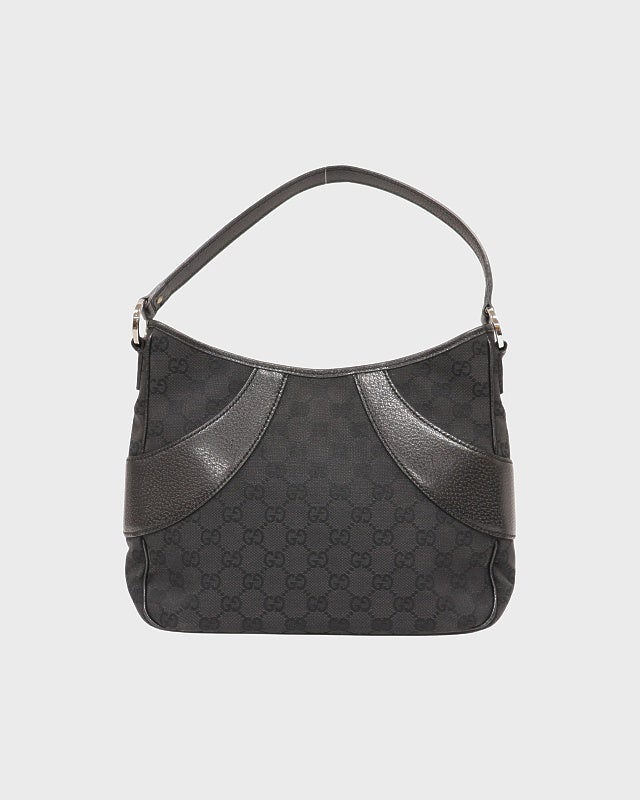 GUCCI ショルダーバッグ　 パテントレザー　 がま口　チェーン　ブラック GUCCI GGキャンバスレザーワンショルダーバッグ | Hedy
